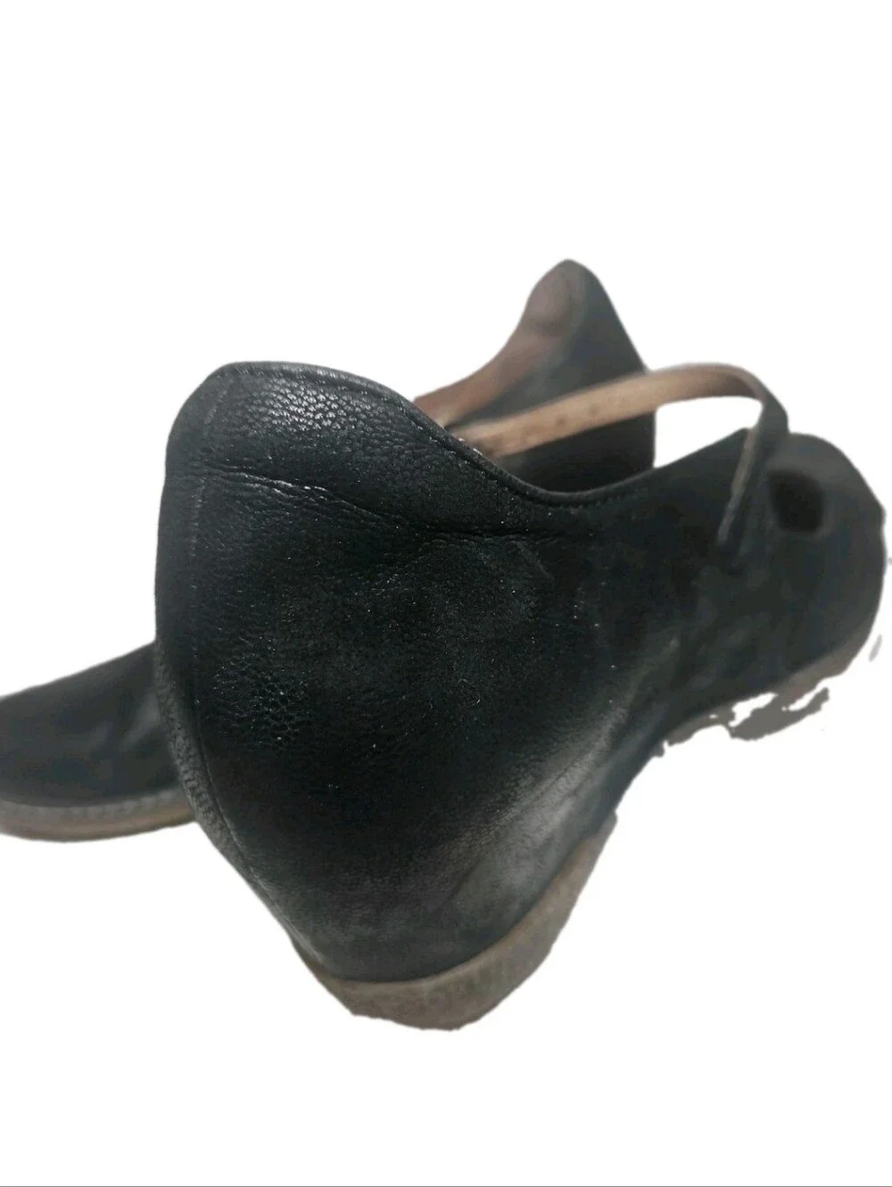 Dansko Loralie Black Leather Mary Jane Hidden Wedge Comfort Shoe Womens Sz7.5[7E